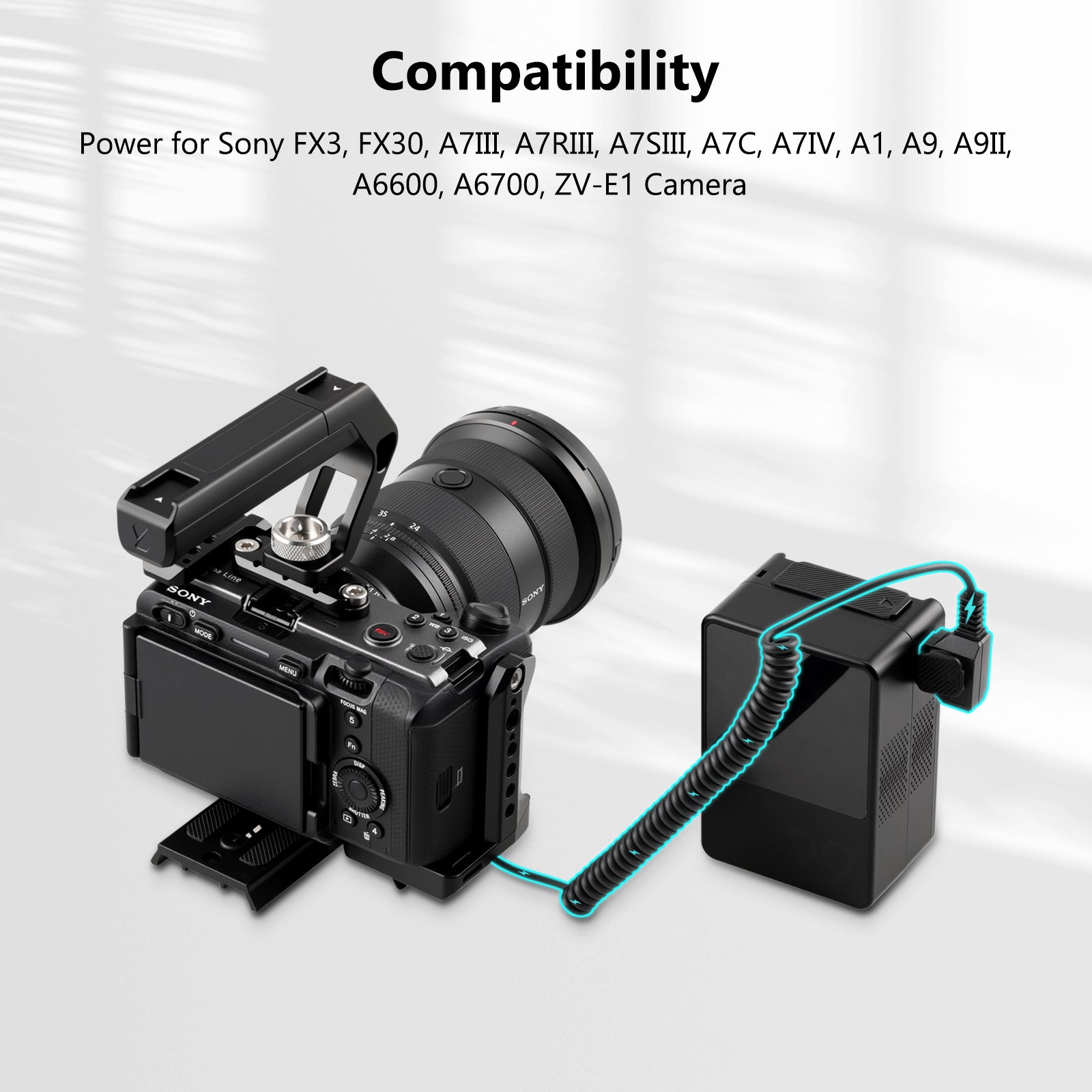 Alvin's Cables NP-FZ100 Dummy Battery to D-Tap Coiled Power Cable for Sony A7III A7R A9 ILCE-9 Digital Camera Alvin's Cables NP-FZ100 Dummy Battery to D-Tap Coiled Power Cable for Sony A7III A7R A9 ILCE-9 Digital Camera