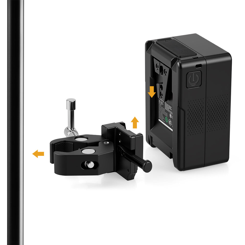 Alvins V-Mount Crab-Shaped Clamp V-Lock Battery Plate Adapter QR