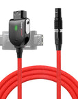 Alvin's Cables Smart D-tap to 2 Pin Male Braided Power Cable for BMPCC Pyxis|Teradek|SmallHD|Z-CAM Flexible Braided 45cm|18inches, Black