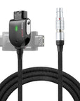 Alvin's Cables Smart D-tap to 2 Pin Male Braided Power Cable for Teradek|SmallHD|Z-CAM|Blackmagic Pyxis, 45cm|18inches, Flexible Braided