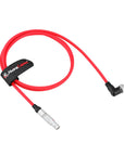Alvin’s Cables Z-CAM E2 Power Cable for Atomos Ninja V| OSEE G7| Shinobi 7"| Shogun 7 Monitor, 2 Pin Male to Lock DC Right Angle, Ultra-Soft Cable 90cm