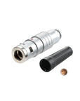 Alvins FGG.0K 4 Pin Male Plug, 0K Series Circular Connector, Waterproof IP66~IP68, EMI Shielded, Push-Pull Self-Locking with Protective Sleeve for Industrial & Camera Equipment, 2pcs