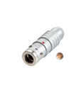 Alvins FGG.0K 4 Pin Male Plug, 0K Series Circular Connector, Waterproof IP66~IP68, EMI Shielded, Push-Pull Self-Locking with Screw Cable Clamp for Industrial & Camera Equipment, 2pcs