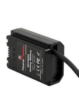 Alvin's Cables NP-FZ100 Dummy Battery to D-TAP Braided Coiled Cable, Black/Red