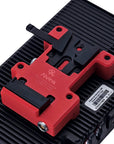 Alvins V-Mount Battery Plate for SmallHD Ultra 5 & Ultra 7, Direct Contact Power Supply with 1 x D-Tap & 2 x 0B 2 Pin Outputs, Red