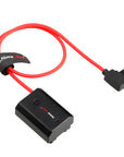 Alvin's Cables NP-FZ100 Dummy Battery to D-TAP Braided Cable, 60cm, Black