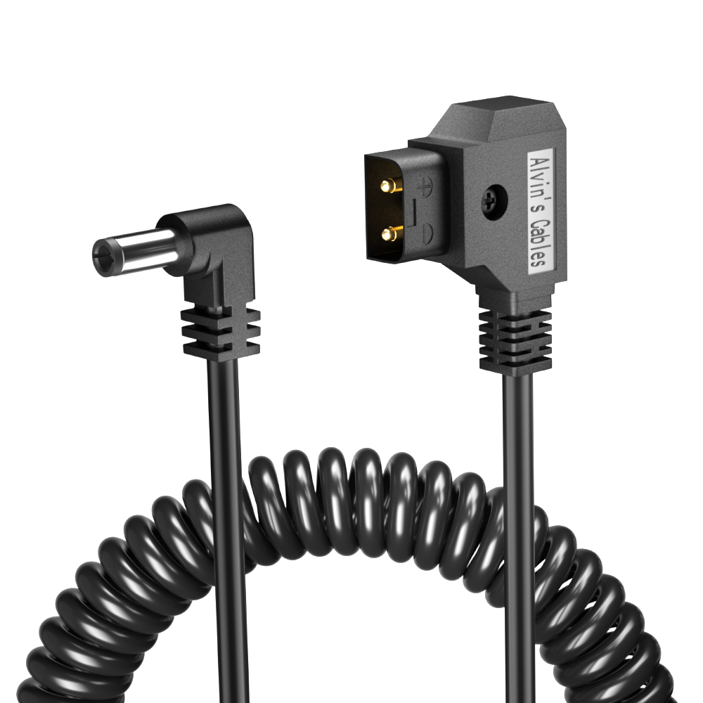 Alvin's Cables D-tap to DC Power Cable 12V 5.5mm×2.1mm DC Coiled