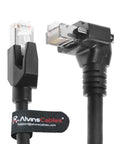 Alvin's Cables GigE Vision Cable Vertical RJ45 Screw Lock Industrial Ethernet Cable Shielded CAT6a High-Flex Drag-Chain, Compatible with Cognex Keyence Basler Hikvision Camera, Down Angle