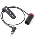 Low-Profile Audio-Cable for Sennheiser-EK-2000 XLR 3-Pin Male to Lock 3.5mm TRS Cable for Sound Devices 633 688 Zaxcom Zoom Alvin's Cables, Red