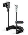 Alvin's Cables Dtap to BMPCC 6K 4K Coiled Power Cable for Blackmagic Pocket Cinema Camera 4K| 6K| pro V Mount Battery, Weipu 2 Pin Female to D Tap