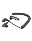 Alvin’s Cables D-Tap Male to Dtap Male Coiled Extension Cable for DSLR Rig Battery