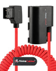 Alvin's Cables LP-E6P Dummy Battery to D-Tap Braided Coiled Power Cable