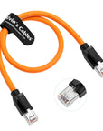 Alvin's Cables RJ45 Ethernet Cable, Cat6a Shielded Industrial Profinet Ethernet Cable High-Flex Drag-Chain High-Speed Gold-Plated Connectors for PLC, Robotics & Motion Control 2ft/60cm Orange