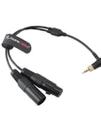 Alvin's Cables DMX Adapter Cable for Nanlite Forza FC PavoSlim PavoTube II Lights, Lock 3.5mm TRS to Dual XLR 5-Pin DMX Splitter Cable 30cm 12inches