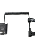Alvin’s Cables DMW-DCC17 DMW-BLK22 Dummy Battery to D-tap Power Adapter Coiled Cable for Panasonic Lumix S5 S5II S5K S5C GH6 GH5II G9 G9II Camera