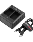Alvin's Cables Dual Slot Charger for Sony NP-SA100 Battery with USB-C Cable