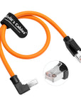 Alvin's Cables RJ45 Ethernet Cable, Up-Angle Cat6a Shielded Industrial Profinet Ethernet Cable High-Flex Drag-Chain High-Speed Gold-Plated Connectors for PLC, Robotics & Motion Control 3.3ft/1m Orange