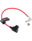 Alvin's Cables Rotatable Right Angle 2 Pin to D-tap Power Cable for Z CAM E2 S6/F6 Adjustable 90 Degrees 2 Pin, Ultra Soft 30cm|12inches
