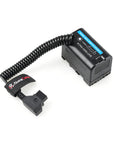 Alvin's Cables BP-U30 Dummy Battery to D-Tap Power Cable Fully Decoded, Coiled Dtap Power Cord for Blackmagic Pyxis 6K/12K, Sony PXW-Z200 & HXR-NX800 Camcorders
