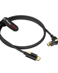 Alvin's Cables Ultra-Flexible Locking USB-C to USB-C Data-Transfer Cable for Blackmagic Pyxis Monitor, URSA Cine EVF, USB-C 3.2 10Gbps High-Speed Cable for Blackmagic Micro Studio Camera 4K G2, Black