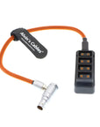 Alvin's Cables EXT 7 Pin Male to 4 Port Dtap Splitter Power Cable for ARRI Alexa/Mini Cameras EXT to 4 D-tap Ptap Female Hub Adapter