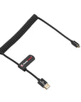 Alvin's Cables 8K 2.1 Micro-HDMI to Full HDMI Braided Cable, D to A Coiled HDMI for Atomos-Ninja-V for Canon-R5C R5 R6, for Sony A7RIII A7II A7M3 A7R IV A6500, for FUJIFILM X-T4 X-T3(18 to 28 Inch)