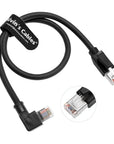 Alvin's Cables RJ45 Ethernet Cable, Right-Angle Cat6a Shielded Industrial Profinet Ethernet Cable High-Flex Drag-Chain High-Speed Gold-Plated Connectors for PLC, Robotics & Motion Control 2ft/60cm
