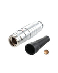 Alvins FGG.2K 4 Pin Male Plug, 2K Series Circular Connector, Waterproof IP66~IP68, EMI Shielded, Push-Pull Self-Locking with Protective Sleeve for Industrial & Camera Equipment, 2pcs