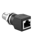Alvin's Cables M12 A-Code 8-Pin to RJ45 Adapter Cat6a IP68 Waterproof Shielded, M12 Male to RJ45 Female Industrial Ethernet Connector for Cognex Keyence GigE Vision Basler AVT Sony CCD Cameras