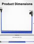 Alvin's Cables Locking DC 5.5 2.1 to D Tap Coiled Power Cable for Video Devices PIX-E7 PIX-E5 7 Touchscreen Display Blue CableHollyland Mars 400s