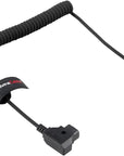 Alvin's Cables D-Tap to BMPCC 6K 4K Coiled Power Cable, Straight Weipu 2-Pin Female to D-Tap Male, Braided Ultra Flexible Coiled Cable for Blackmagic Pocket Cinema Camera 4K/6K/6K Pro, V-Mount, Black