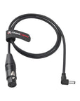 Alvin's Cables XLR 4 Pin Female to Right Angle DC 5.5×2.5mm Power Cable for Sony Venice F55 SXS, for Canon C400, SmallHD, for TVLogic, for Practilite LED, for DSLR Monitors, 1m/3.3ft