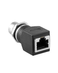 Alvin's Cables M12 X-Code 8-Pin to RJ45 Adapter Cat6a IP68 Waterproof Shielded, M12 Female to RJ45 Female Industrial Ethernet Connector for Cognex Keyence Basler Baumer Datalogic Microscan Sick