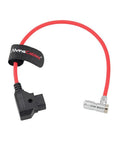 Alvin's Cables D-Tap to BMPCC 6K 4K Power Cable, Right Angle Weipu 2-Pin Female to D-Tap Male, Braided Ultra Flexible Cable for Blackmagic Pocket Cinema Camera 4K/6K/6K Pro, V-Mount, Red