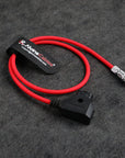 Alvin's Cables BMPCC 4K Power Cable, D-tap to 2 Pin Female Ultra Soft Cable for Blackmagic Pocket Cinema Camera 4K/ 6K, Braided 50cm/ Coiled cable
