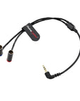 Alvin's Cables 3.5mm TRS to Dual TA3M Y Splitter Cable, 1/8’’ TRS to 2 Low Profile Mini XLR 3 Pin Male Breakout Audio Cable for RØDE Wireless GO II, for Canon C70 Camera, 45cm|18inches