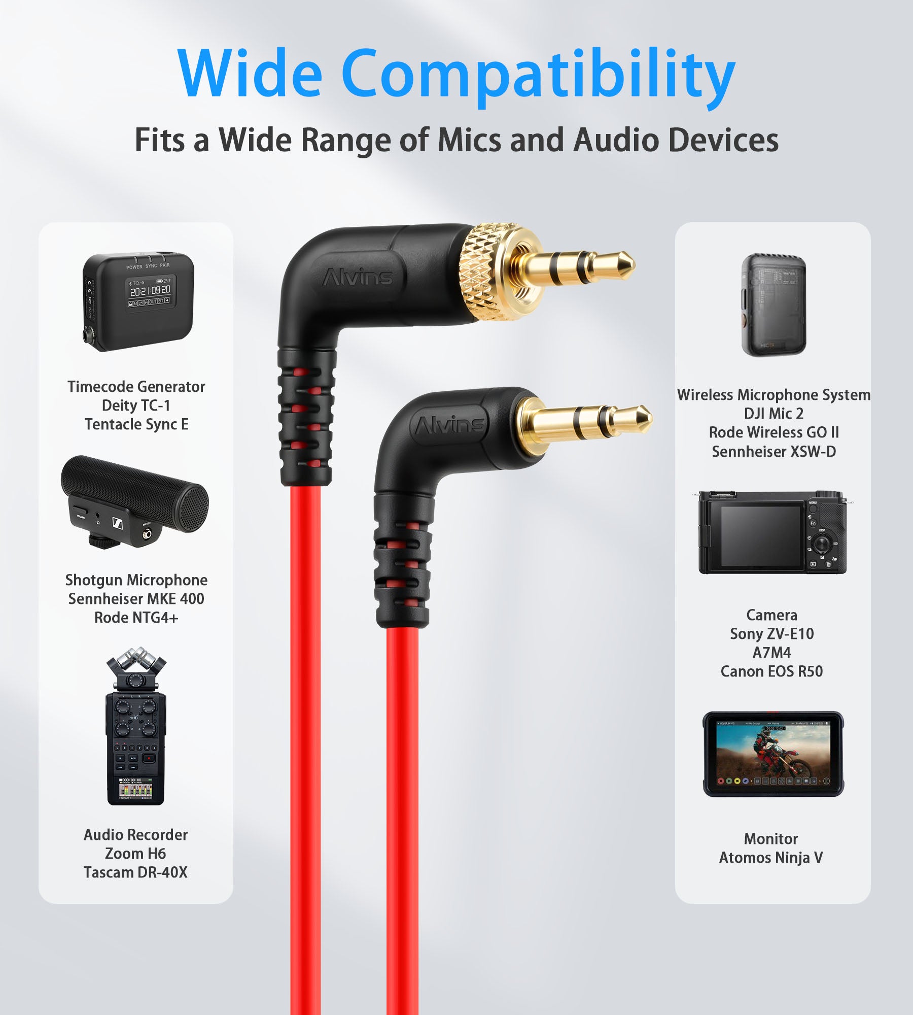 Alvin's Cables Cavo Timecode Ultra Morbido per ARRI Alexa, Dispositivi