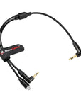Alvin's Cables Tentacle Sync 3.5mm TRS Microphone Y-Cable for Tentacle Sync E Generator, Track E Audio Recorder, for Camera Audio Input, External Mics, 30CM| 12inches