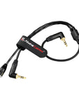 Alvin's Cables Tentacle Sync 3.5mm TRS Microphone Y-Cable for Tentacle Sync E Generator, Track E Audio Recorder, for Camera Audio Input, External Mics, 30CM| 12inches