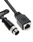 Alvin's Cables M12 D-Code 4 Pin Male to RJ45 Female Ethernet Cable for Industrial Camera Sensor, RJ45 Female Socket High-Flex Cat5e Cable for Automation Application