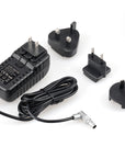 Alvin's Cables Power Cable Adapter for Hollyland RX TX Z CAM E2 Flagship Rotatable Right Angle 2 Pin Male to Universal AC with UK EU AU US Plugs Adapter Converter