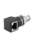 Alvin's Cables M12 D-Code 4-Pin to RJ45 Adapter Cat6a IP68 Waterproof Shielded, M12 Male to RJ45 Female Industrial Ethernet Connector for Cognex Keyence Omron Siemens Sick Baumer Datalogic