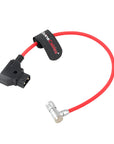 Alvin's Cables D-Tap to BMPCC 6K 4K Power Cable, Right Angle Weipu 2-Pin Female to D-Tap Male, Braided Ultra Flexible Cable for Blackmagic Pocket Cinema Camera 4K/6K/6K Pro, V-Mount, Red