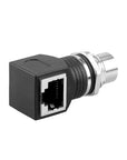 Alvin's Cables M12 X-Code 8-Pin to RJ45 Adapter Cat6a IP68 Waterproof Shielded, M12 Female to RJ45 Female Industrial Ethernet Connector for Cognex Keyence Basler Baumer Datalogic Microscan Sick