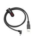 Alvin's Cables USB 2.0 Type-A to Locking Mini USB Up Angle Cable, 15mm Dual-Screw Spacing for Daheng Industrial Camera, High Flex Drag Chain Shielded, Convex Port, 1m/3.3ft