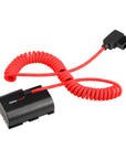 Alvin's Cables LP-E6P Dummy Battery to D-Tap Braided Coiled Power Cable