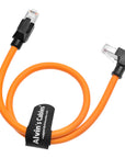 Alvin's Cables RJ45 Ethernet Cable, Up-Angle Cat6a Shielded Industrial Profinet Ethernet Cable High-Flex Drag-Chain High-Speed Gold-Plated Connectors for PLC, Robotics & Motion Control 3.3ft/1m Orange