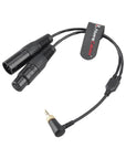 Alvin's Cables DMX Adapter Cable for Nanlite Forza FC PavoSlim PavoTube II Lights, Lock 3.5mm TRS to Dual XLR 5-Pin DMX Splitter Cable 30cm 12inches