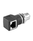 Alvin's Cables M12 D-Code 4-Pin to RJ45 Adapter Cat6a IP68 Waterproof Shielded, M12 Female to RJ45 Female Industrial Ethernet Connector for Cognex Keyence Omron Siemens Sick Baumer Datalogic