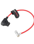 Alvin's Cables D-Tap to BMPCC 6K 4K Power Cable, Right Angle Weipu 2-Pin Female to D-Tap Male, Braided Ultra Flexible Cable for Blackmagic Pocket Cinema Camera 4K/6K/6K Pro, V-Mount, Red
